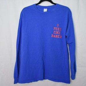 I Feel Like Pablo Blue and Red Longsleeve Tee